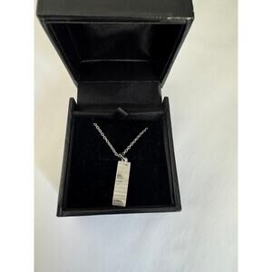 Paul Smith Sterling Silver Etched Plate Necklace